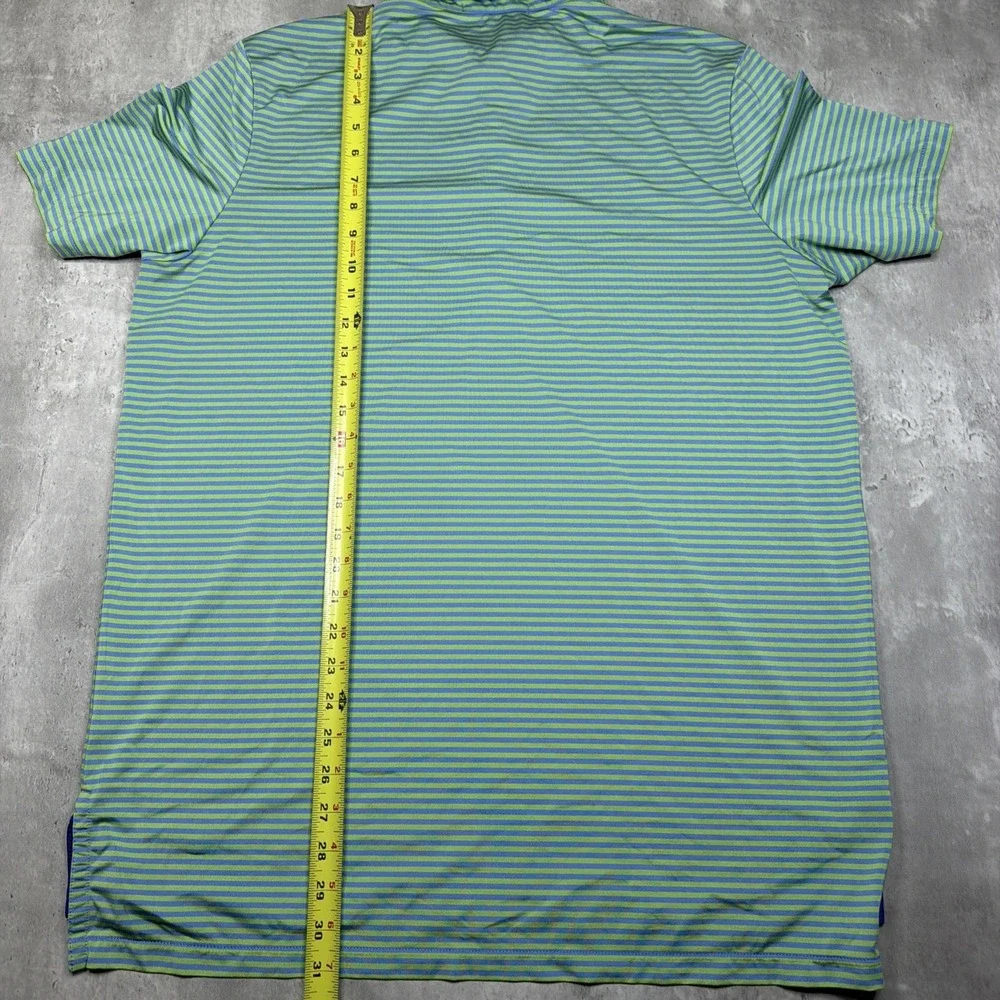 RLX Ralph Lauren Shirt Mens Large Short Sleeve Striped Golf Polo Performance